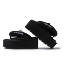 厚底外穿高跟拖鞋女2023夏季新款暗黑甜酷风松糕底人字拖