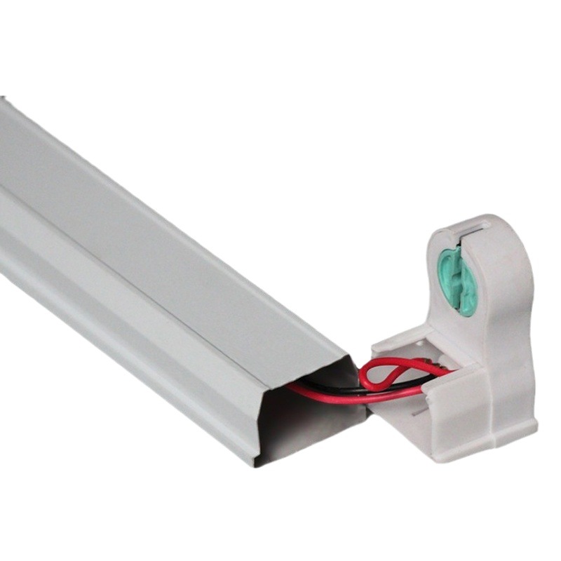 Fabricante de soporte de lámpara fluorescente t8 suministro de suministro de stock de un solo tubo de doble tubo con cubierta de soporte de lámpara fluorescente