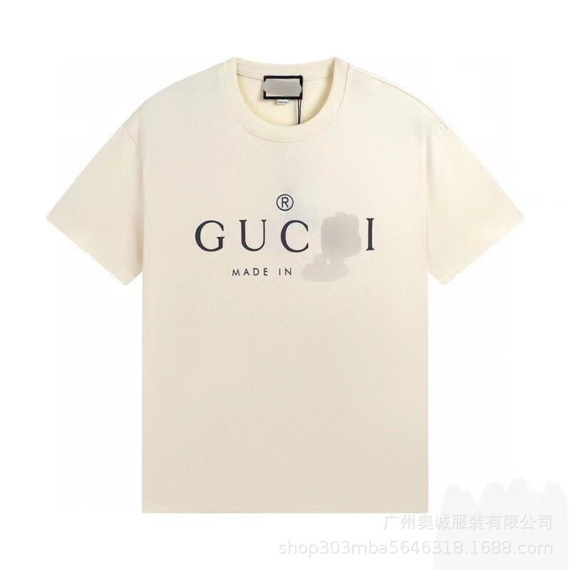 国境を越えた貿易 G ファミリー 24ss 高品質 240 グラム デイリー カジュアル ルーズ メンズ レディース カップル ラウンドネック 半袖 Tシャツ|undefined