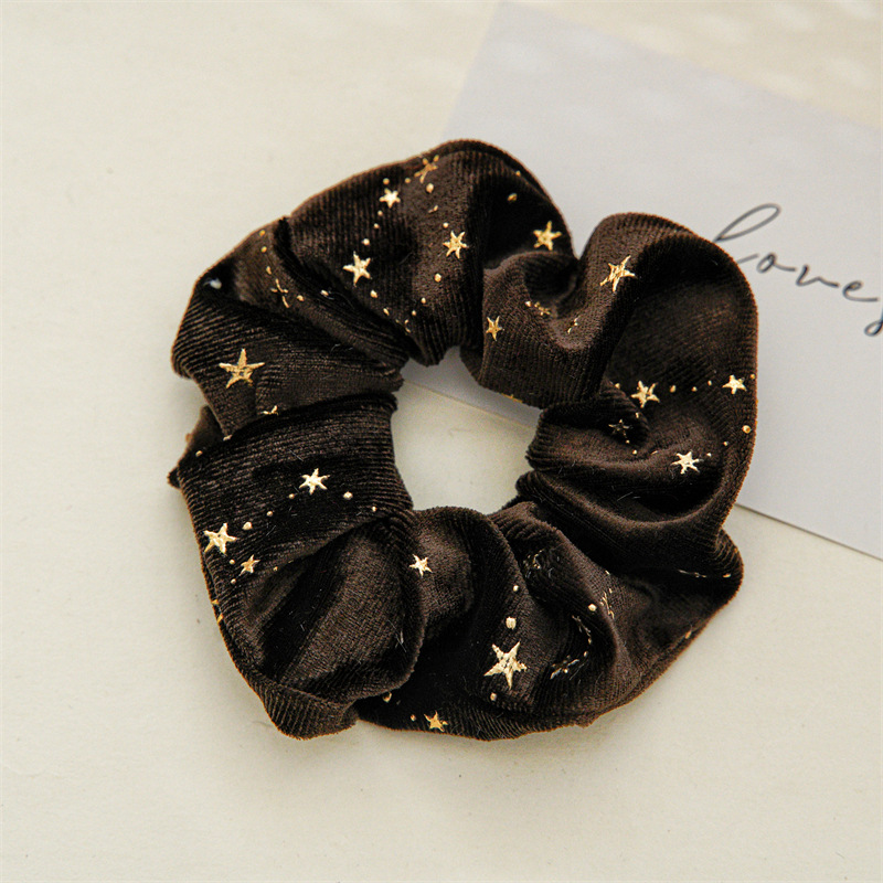 30g Weight Hair Tie Hair Accessories Type 1 Piece Quantity Holiday, Festival Occasion Flannel Material Star Pattern Women's Gender Simple Style, Classic Style Style Women's Simple Style Classic Style Star Flannel Hair Tie 10