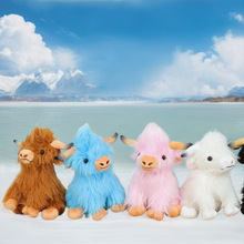 跨境新品网红Highland Cow仿真苏格兰高地牛长毛绒玩具牛公仔批发