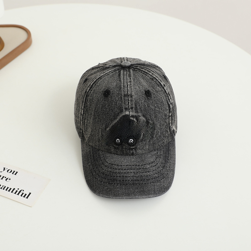 Baseballpet voor kinderen van denim met graafmachine ontwerp_voghion.com