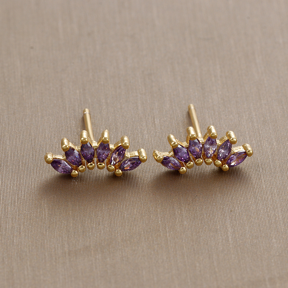 6g Weight 18K Gold Plated Plating Material Zircon Inlay Material Ear Studs Classification 1 Pair Quantity Daily, Street Occasion Copper Material Geometric Pattern Women's Gender Plating, Inlay Design IG Style, Shiny Style 1 Pair Ig Style Shiny Geometric Plating Inlay Copper Zircon 18k Gold Plated Ear Studs 6