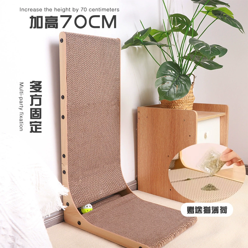 Вертикальная L-образная доска для кошачьих когтей, встроенное кошачье гнездо, складная, износостойкая, не линяет, устойчива к царапинам, доска для кошачьих когтей из гофрированной бумаги, игрушка для кошек