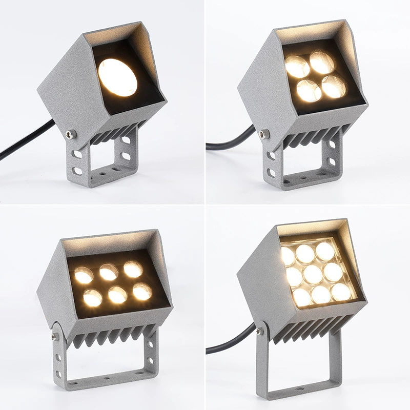 Светодиодный маленький прожекционный фонарь мини-виллы светильник на стене небольшой угол огни квадратный водонепроницаемый проекционный светильник ландшафтный свет