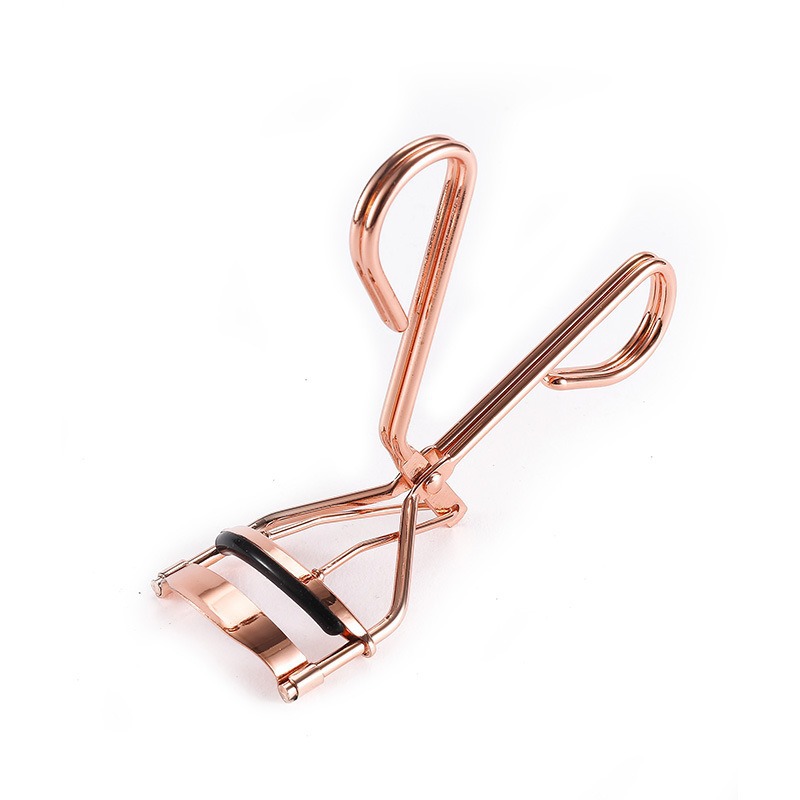 Rizador de pestañas con mango de plástico y caucho verde rizador de pestañas de flor de sol rizador natural portátil y duradero rizador de pestañas de acero inoxidable