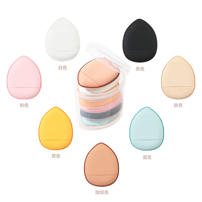 Fabricantes Pulgar Puff Mini Mini Pequeño Cojín de aire húmedo y seco Puff Gota de agua Puff de la yema del dedo Producción y venta al por mayor