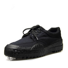 3537鞋黑色系带男女工作鞋耐磨胶鞋劳保帆布鞋登山鞋单鞋工地