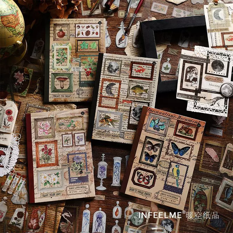 Infeelme Письмо Отправка серии Наклейки Ретро Руководство Декоративный материал Наклейки 20 в 4