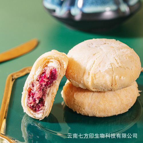 Yunnan Specialty Fresh Flower Pastry, Rose Pastry, Snacks, Cakes, Biscuits, Fresh Flower Pastry Gift Box Manufacturer Wholesale