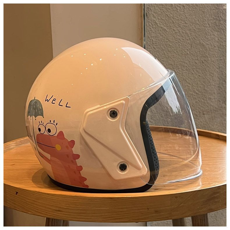 Winter 3C Certified Electric Motorcycle Helmet Cute Scooter Safety Warm