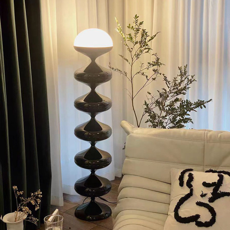 Gourd Floor Lamp Living Room Sofa Next to Bedroom Scandinavian Popular Decorative Art Medieval Cream Style Vertical Table Lamp