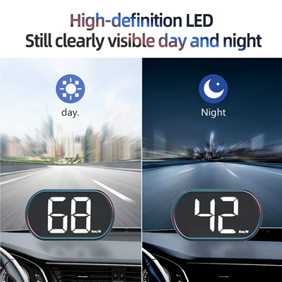 Car HUD Head-Up Display Beidou GPS Dual-Core No-Latency High-Definition Speedometer Head-Up Instrument X2 Universal Model (Vehicle HUD) - high-definition-speedometer-x2-white-light-kmh-compatible-with-all-car-models