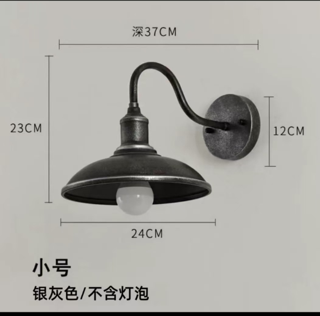 Lámpara de pared al aire libre impermeable americana retro loft estilo industrial balcón jardín lámpara al aire libre Villa iluminación expuesta lámpara de mesa