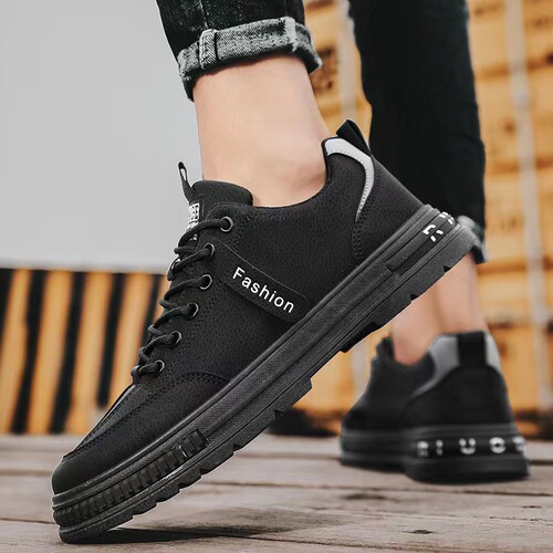 2024 new summer work shoes for men, casual, trendy, breathable and versatile, Korean style low-top British style Martin boots trendy shoes