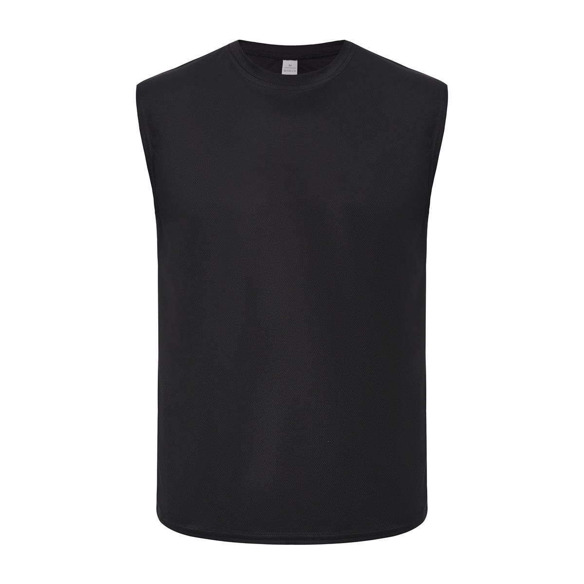 Fitness chaleco de malla entrenamiento europeo y americano de tamaño grande transpirable rápido seco camiseta de cuello redondo chaleco europeo y americano para hombres