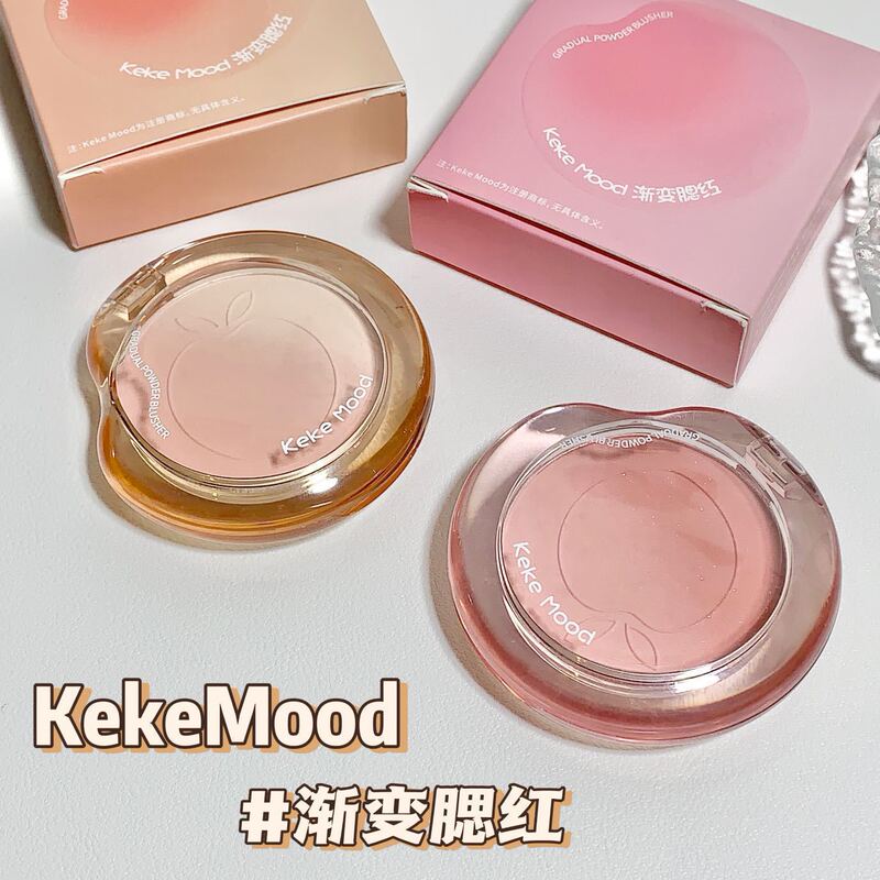 kekemood渐变腮红桃气膨胀色哑光纯欲胭脂多巴胺色提升气色不卡粉|undefined