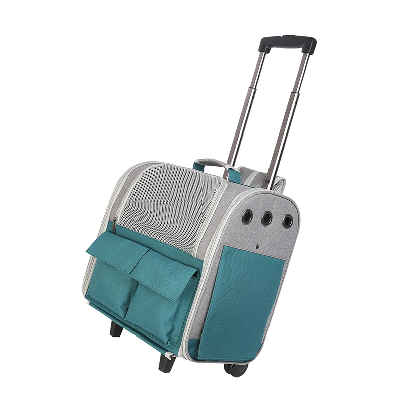 Tragbare Tragetasche, Trolley, atmungsaktiv, Hunderucksack, Haustier- und Katzenbedarf_voghion.com