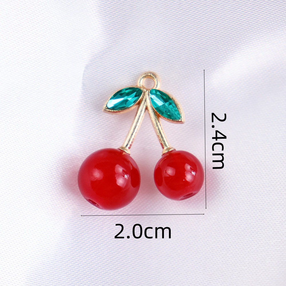 Colgante de frutas de aleación con gota de aceite, DIY pulseras y pendientes