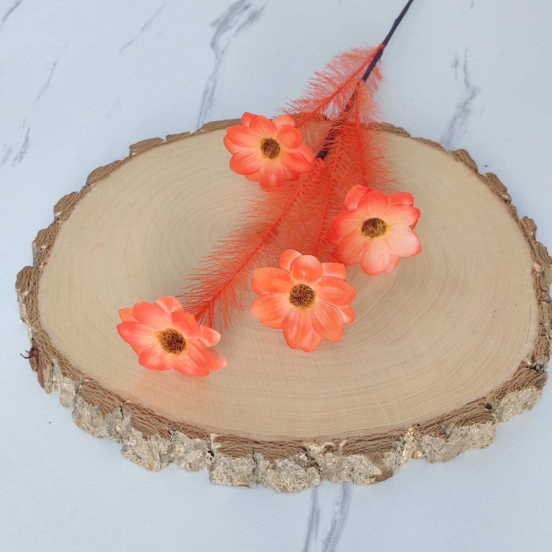 Simulación de flores de Ge Sang, ramas de manzanilla, flores falsas, jardinería al por mayor, decoración decorativa de flores