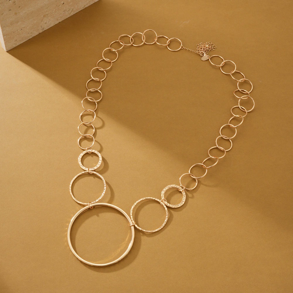 Новая трансграничная цепочка для тела, персонализированная золотая цепочка на талии с большим кругом, цепочка для брюк, универсальные и персонализированные европейские и американские украшения из титановой стали.