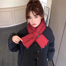羽绒棉围巾冬天厚保暖抗寒女情侣小围脖户外骑车雪山简约韩版