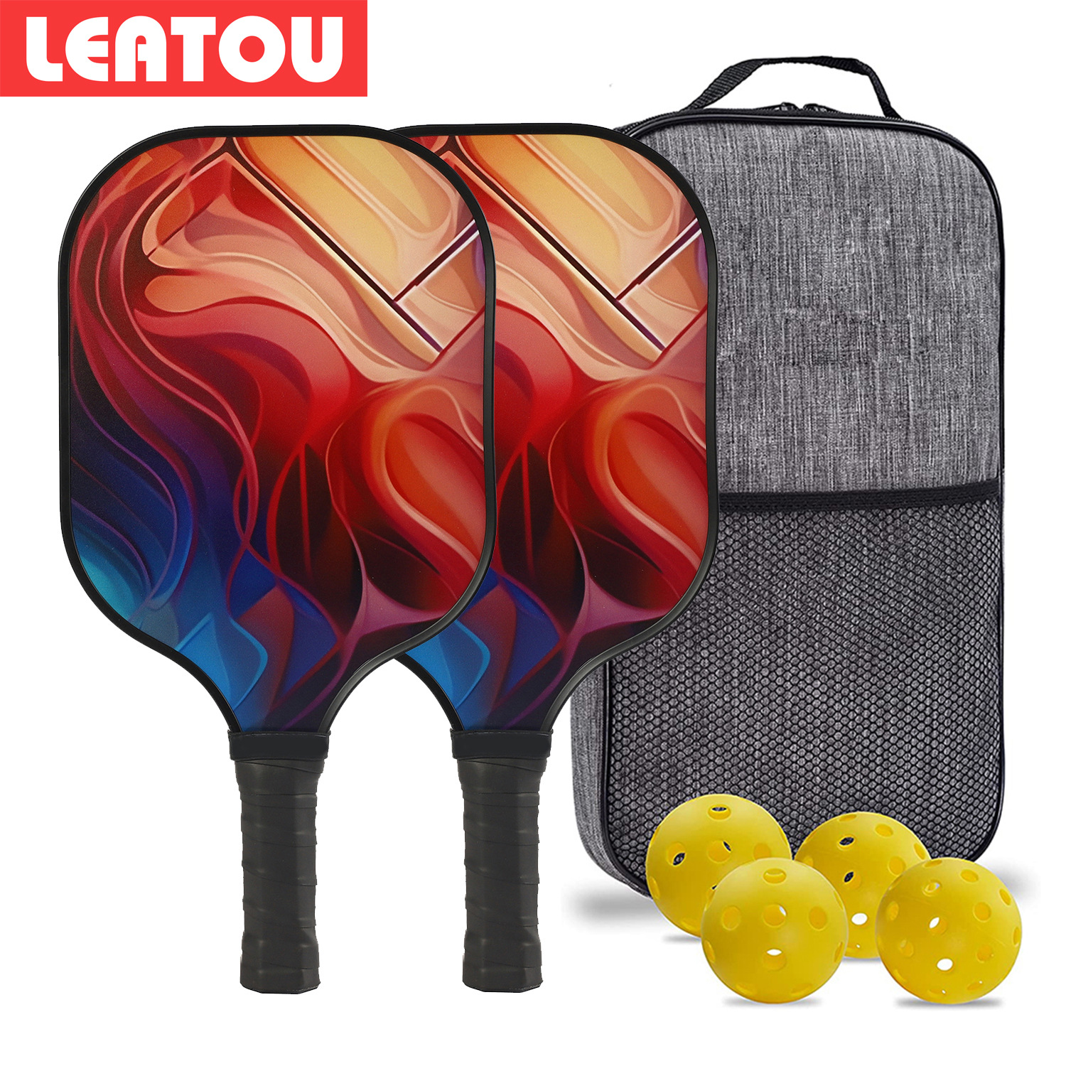 Pickleball Racket with Glass Fiber UV Printing for Children's Recreational Activities, Outdoor Sports, Domestic Platform, Drop Shipping One Piece