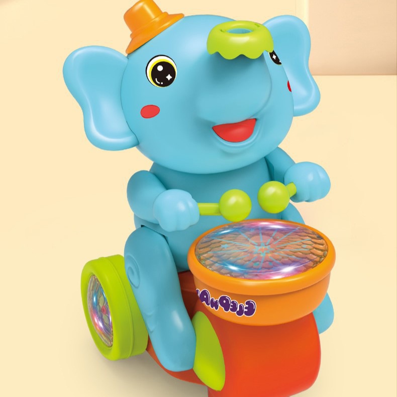 Sonido explosivo flotante bolas de soplado elefante pequeño lindo músico sonido y luz cool niños juguetes eléctricos al por mayor