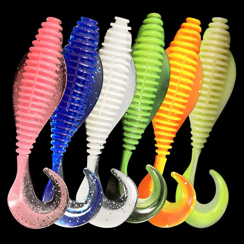 Lure bait screw soft bait curly tail fly pupa 8cm/10.5cm lure bait pvc material manufacturer wholesale