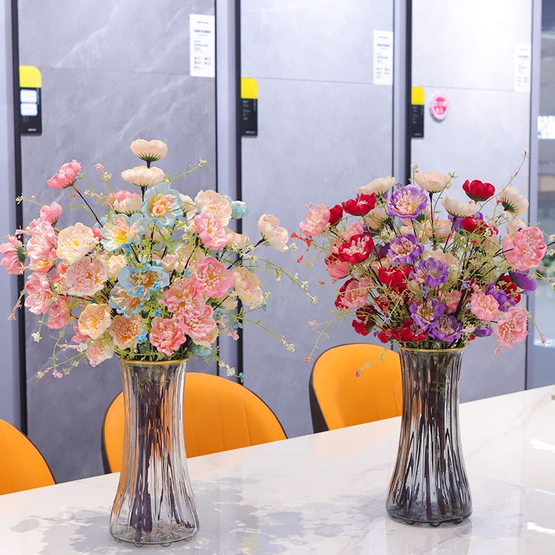 輕奢花擺設杜鵑花假花客廳餐桌乾花束裝飾插花藝家居擺件批發