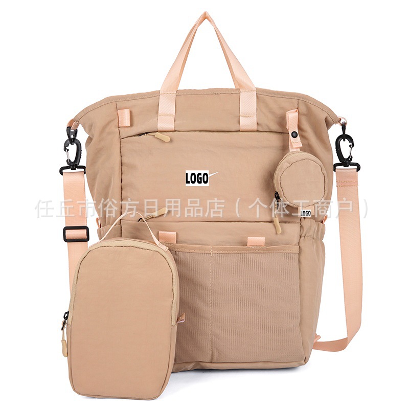 防水轻便大容量手提单肩双肩包女通勤旅行托特可拆背包外出妈咪包