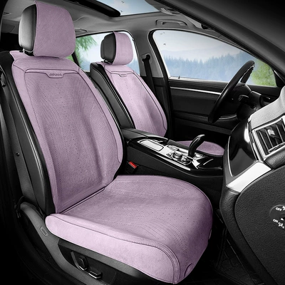 and breathable thin suede car: Wool pad - split-taro-purple-two-front-rows