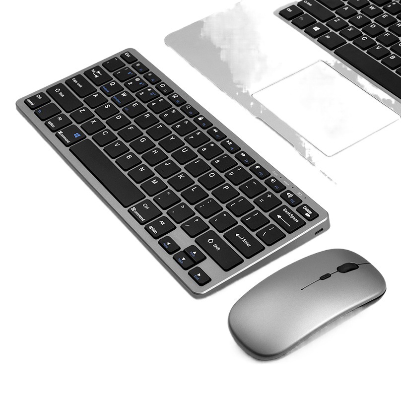 Teclado de ratón inalámbrico teclado de tres modos teclado de modo dual portátil computadora de escritorio tableta teléfono móvil aplicable multidispositivo