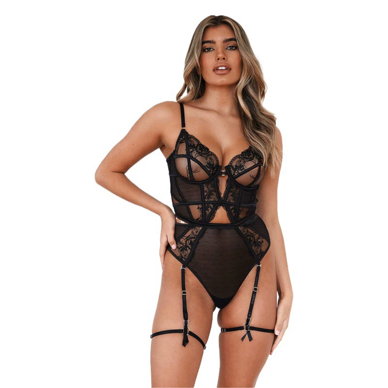 Lusha внешней торговли популярное весенне-летнее новое нижнее белье, европейские и американские сексуальные чулки с вышивкой, домашний комбинезон для коррекции фигуры, женская одежда