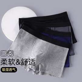 商务款经典品牌组合男士纯棉内裤透气男款成年男平角裤批发商超
