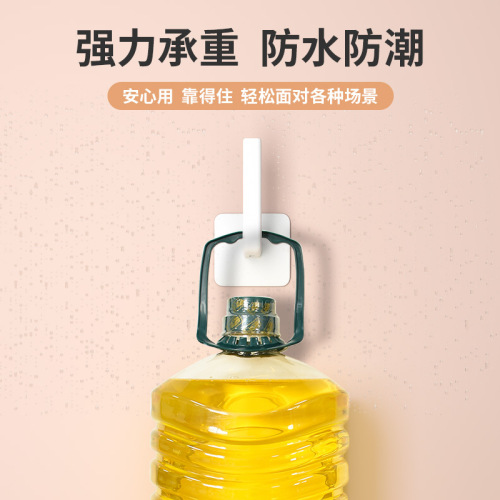 Hole-free hook, multifunctional strong adhesive hook, traceless clothes hook, kitchen storage rack, wall L-shaped hook