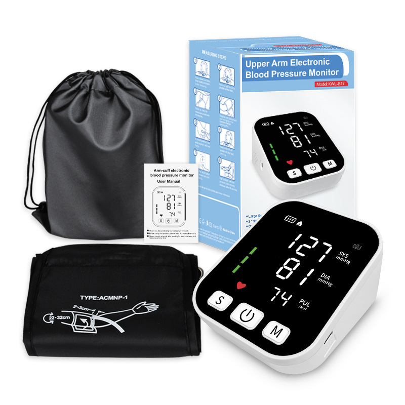 Esfigmomanómetro electrónico tipo brazo Pantalla LED Pantalla grande Esfigmomanómetro tipo brazo superior Medidor de presión arterial certificado por la FDA de EE. UU. image 7