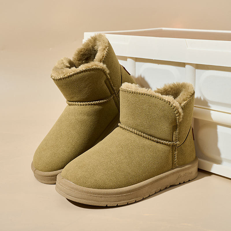 Botas de nieve nuevas de invierno para mujer, casuales, más cachemira, algodón grueso para nieve, cien piel de oveja, cachemira, zapatos de algodón cálidos, zapatos de mujer_voghion.com