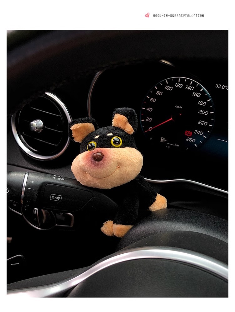 Cute Bee Dog Car Fender Decoration Car Doll Wiper Turn Signal Car Interior Accessories Ornaments for Women