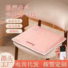 艾灸坐垫艾绒红花玫瑰坐灸垫办公室屁垫电加热臀部热敷艾草坐垫