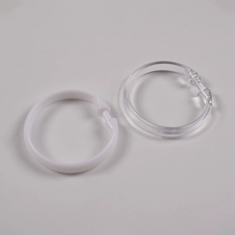 Plastic round shower curtain hook and loop plus thick curtain hook hook storage tool