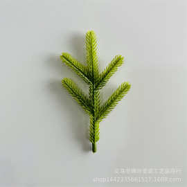 仿真植物双面立体松针仿真圣诞树圣诞圈圣诞工业品PE五叉松针叶
