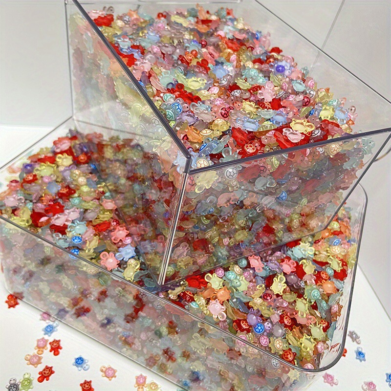 Cross-Border Popular Mini Cartoon Luminous Cream Turtle Resin Cute Popular Nail Art Ornaments Turtle DIY Accessories