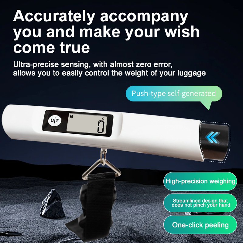 2025 New 50kg Push-Type Self-Generating Satchel Scale Digital Luggage Weighing Small Household E18