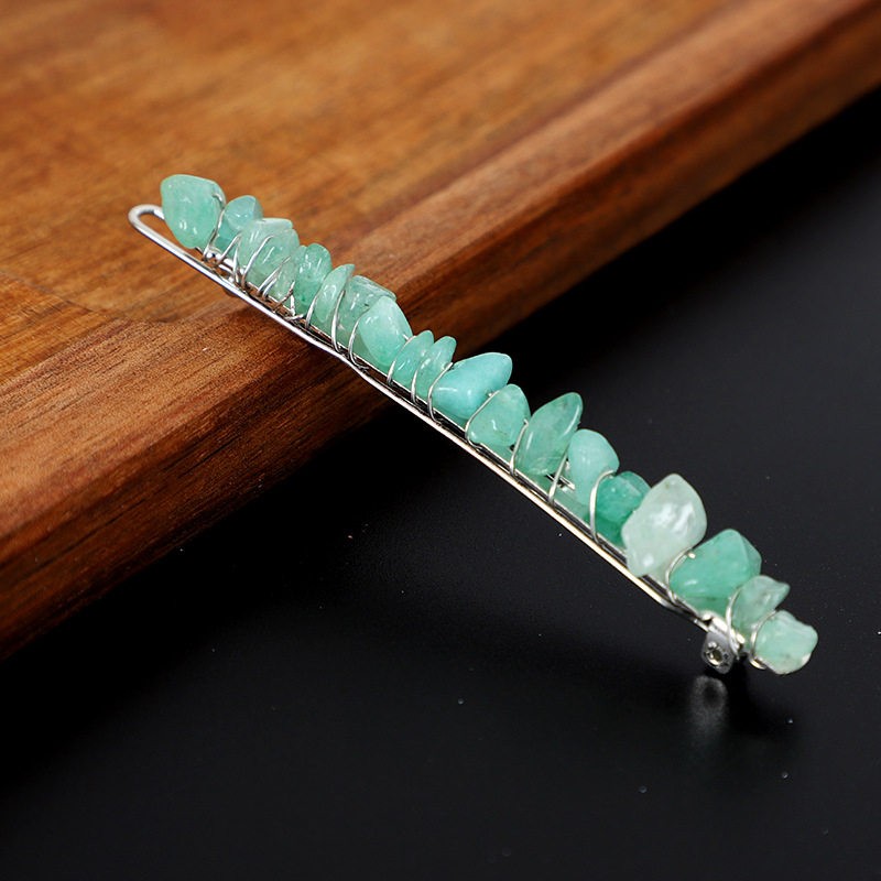 Simple Style Solid Color Rectangle Crystal Hair Clip display picture 5
