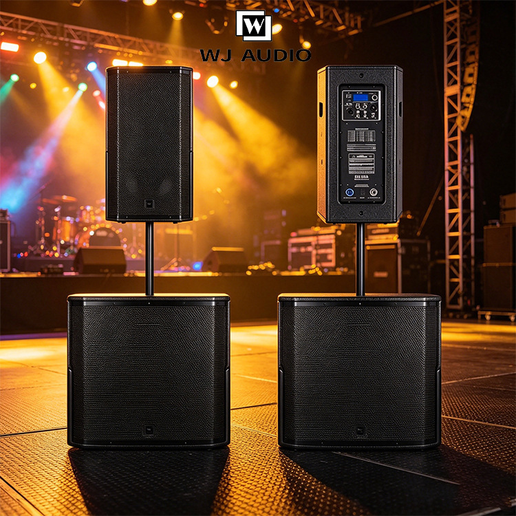 Professional Active Audio System Set for Stage Performances and Bars, Single 18inch Subwoofer Active Bass Speaker Professional Active Audio System Set for Stage Performances and Bars, Single 18inch Subwoofer Active Bass Speaker
