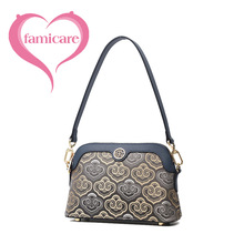 真皮包现货批发跨境妈妈单肩包女士优雅文艺中国风刺绣斜挎包