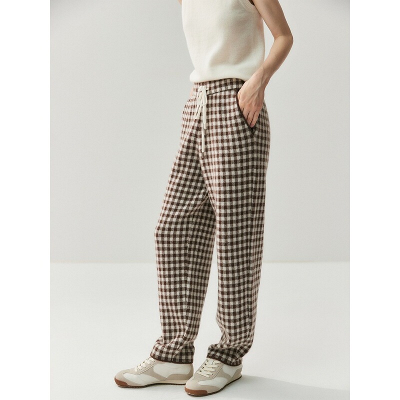 Age-Reducing Slimming Plaid Casual 2025 Autumn and Winter Thickened Cuffed Pants Cashmere Pants Women High-Waisted Wool Slim Fit Age-Reducing Slimming Plaid Casual 2025 Autumn and Winter Thickened Cuffed Pants Cashmere Pants Women High-Waisted Wool Slim Fit
