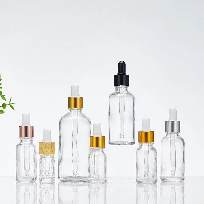 透明精油瓶玻璃瓶蒙砂瓶子空瓶15ml20ml30ml滴管瓶分装小样瓶批发