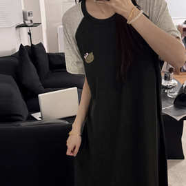 莫代尔带胸垫女睡裙